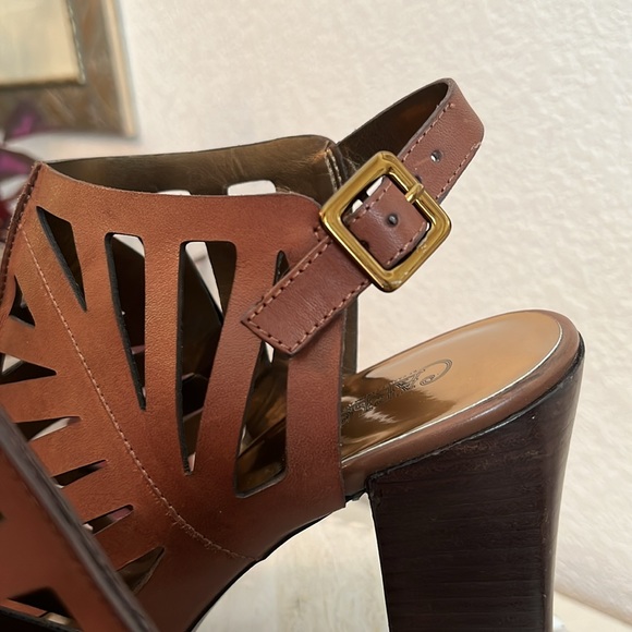 Carlos by Carlos Santana Dynamic open toe heel brown leather EUC Size 10 - Picture 13 of 13